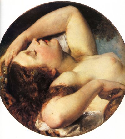 Sleeping Bacchante by Károly Brocky